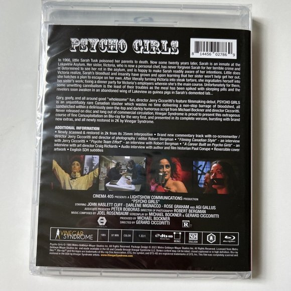 Vinegar Syndrome Psycho Girls Blu Ray -Slipcover-special Features-asylum-NEW - Picture 5 of 5